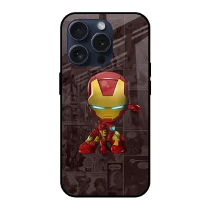 Angry Baby Super Hero Glass Case for iPhone 15 Pro Rugged Design Style