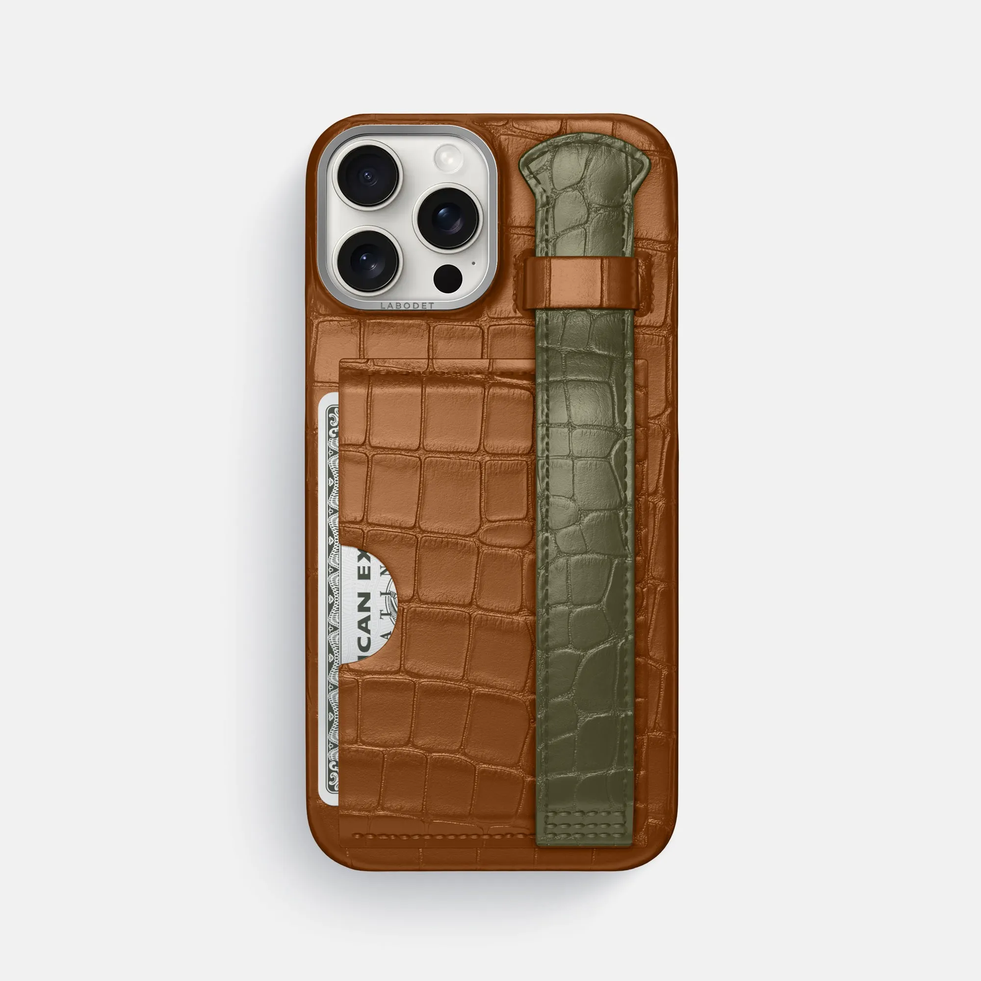 Cardholder Strap Case Color?? For iPhone 16 Pro Max In Alligator Durable Protection Layer Comfort Edge Layer