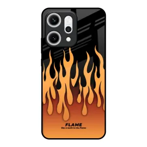 Fire Flame Glass Case for Oppo Reno14 5G Soft Detail Layer