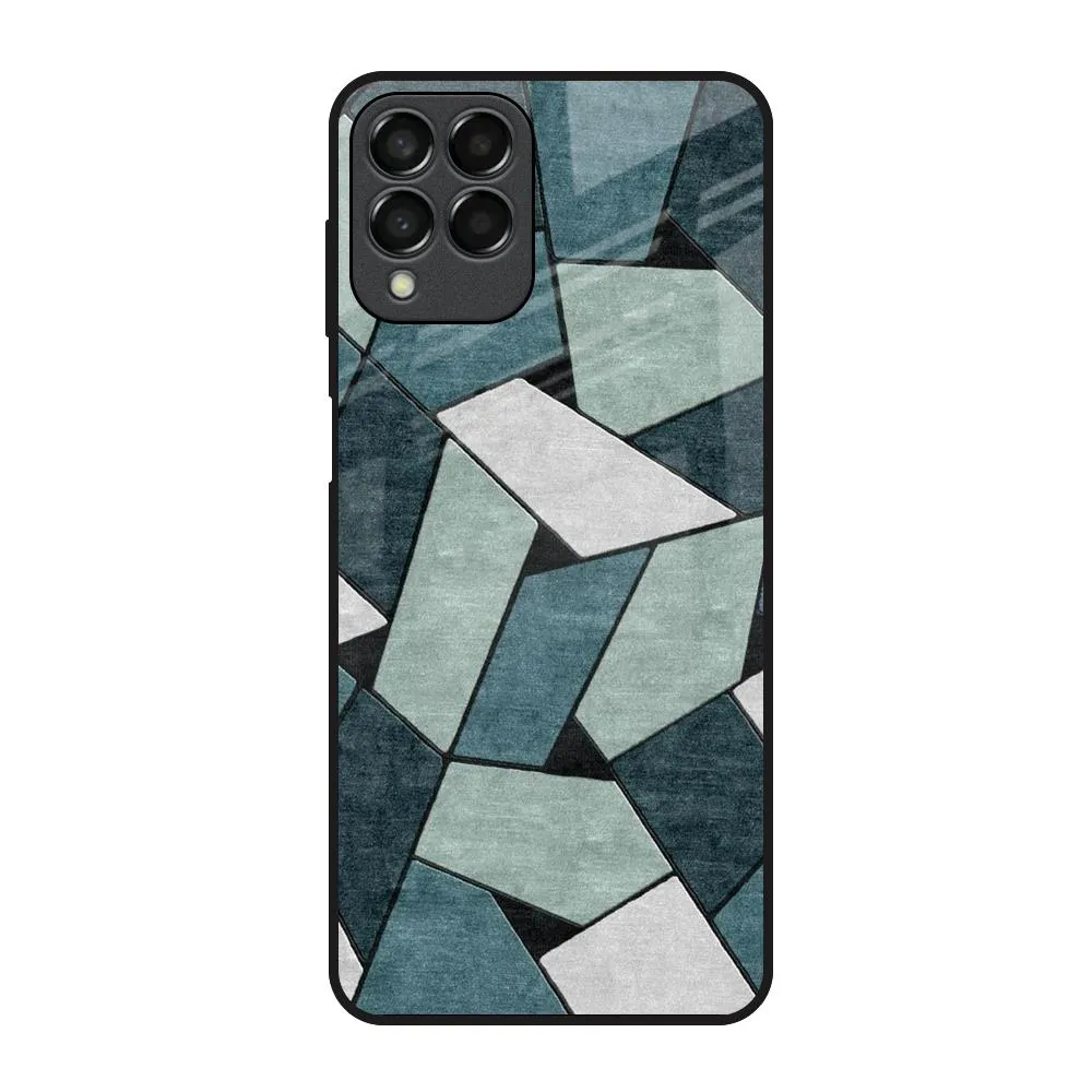Ultra light Abstact Tiles Glass Case for Samsung Galaxy M53 5G