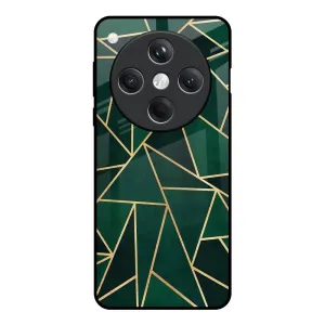 Minimal Shield Abstract Green Glass Case For Oppo Find X8 5G