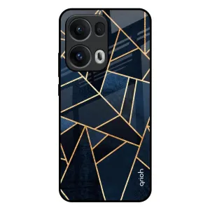 Refined Craftsmanship Abstract Tiles Glass Case for Oppo Reno13 Pro 5G