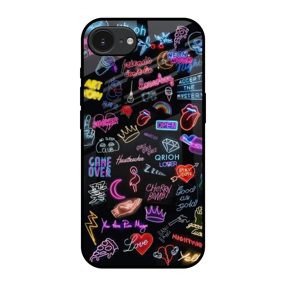 Compact Pattern Light Form Accept The Mystery Glass Case for Apple iPhone 16e