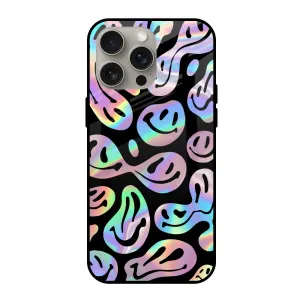 Acid Smile Glass Case for iPhone 15 Pro Max Durable Design