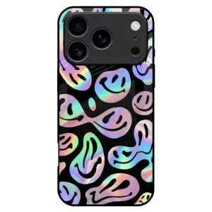 Strong Surface Hybrid Touch Acid Smile Glass Case for iPhone 17 Pro Max