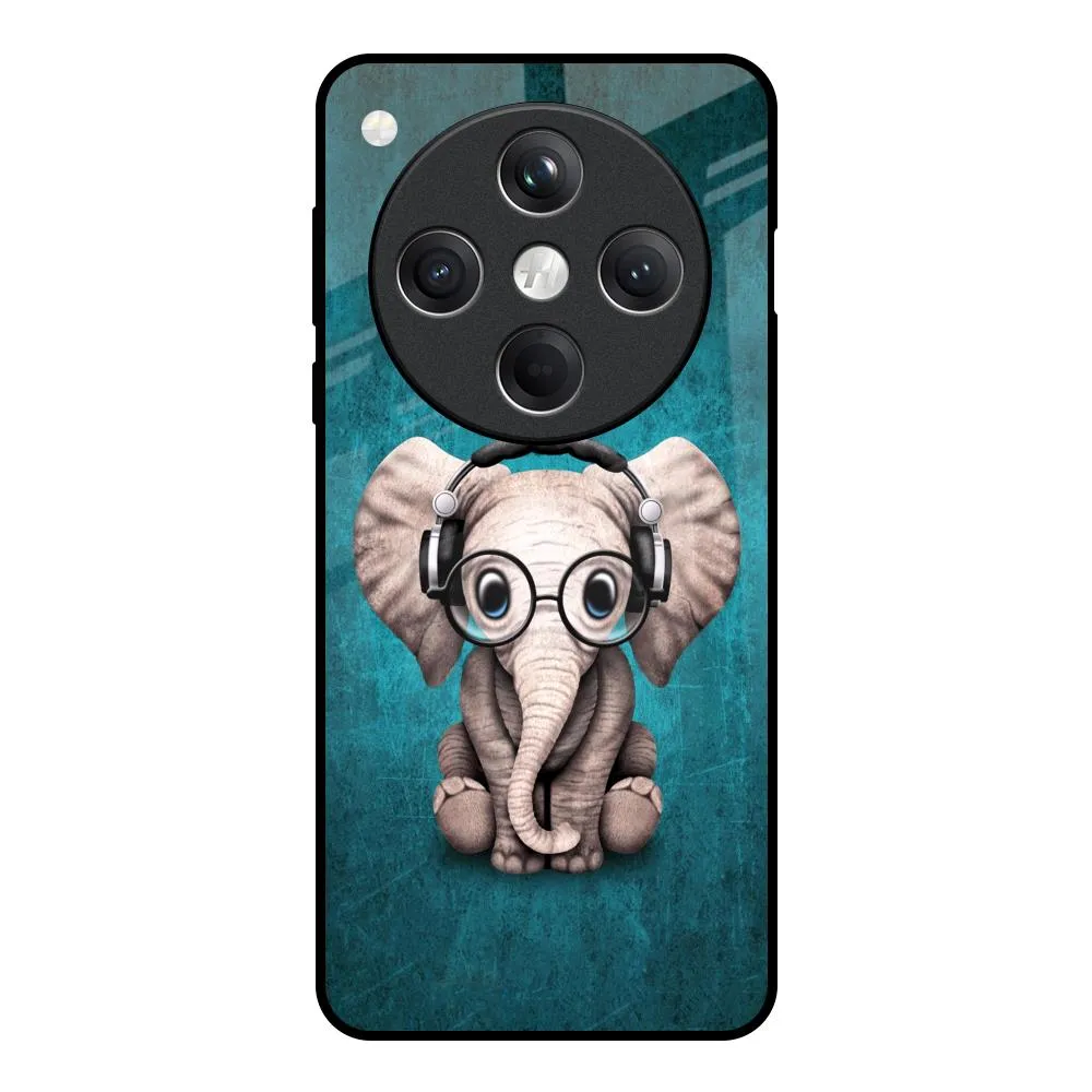 Outdoor Travel Stylish Cover Adorable Baby Elephant Glass Case For Oppo Find X8 5G