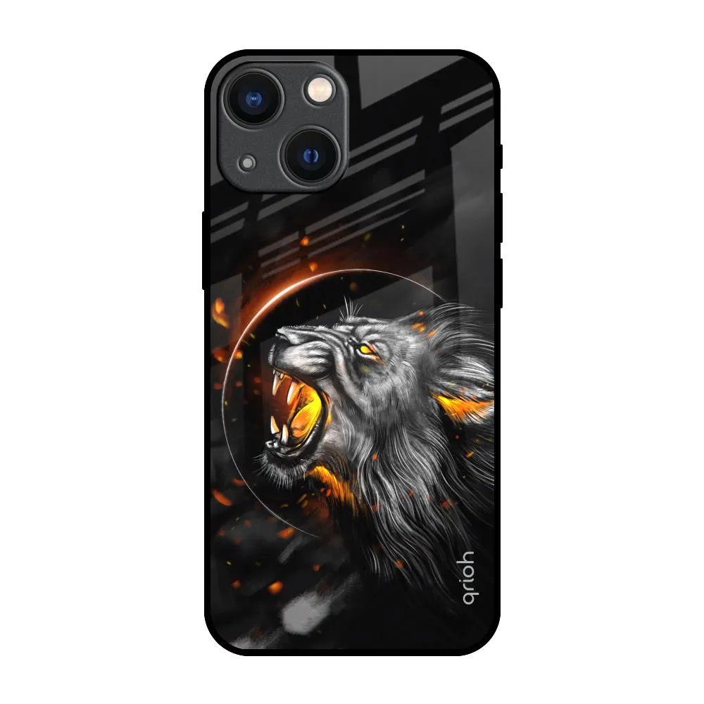 Aggressive Lion Glass Case for iPhone 14 Plus Light Shield
