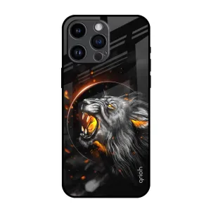 Soft Silicone Aggressive Lion Glass Case for iPhone 14 Pro Max
