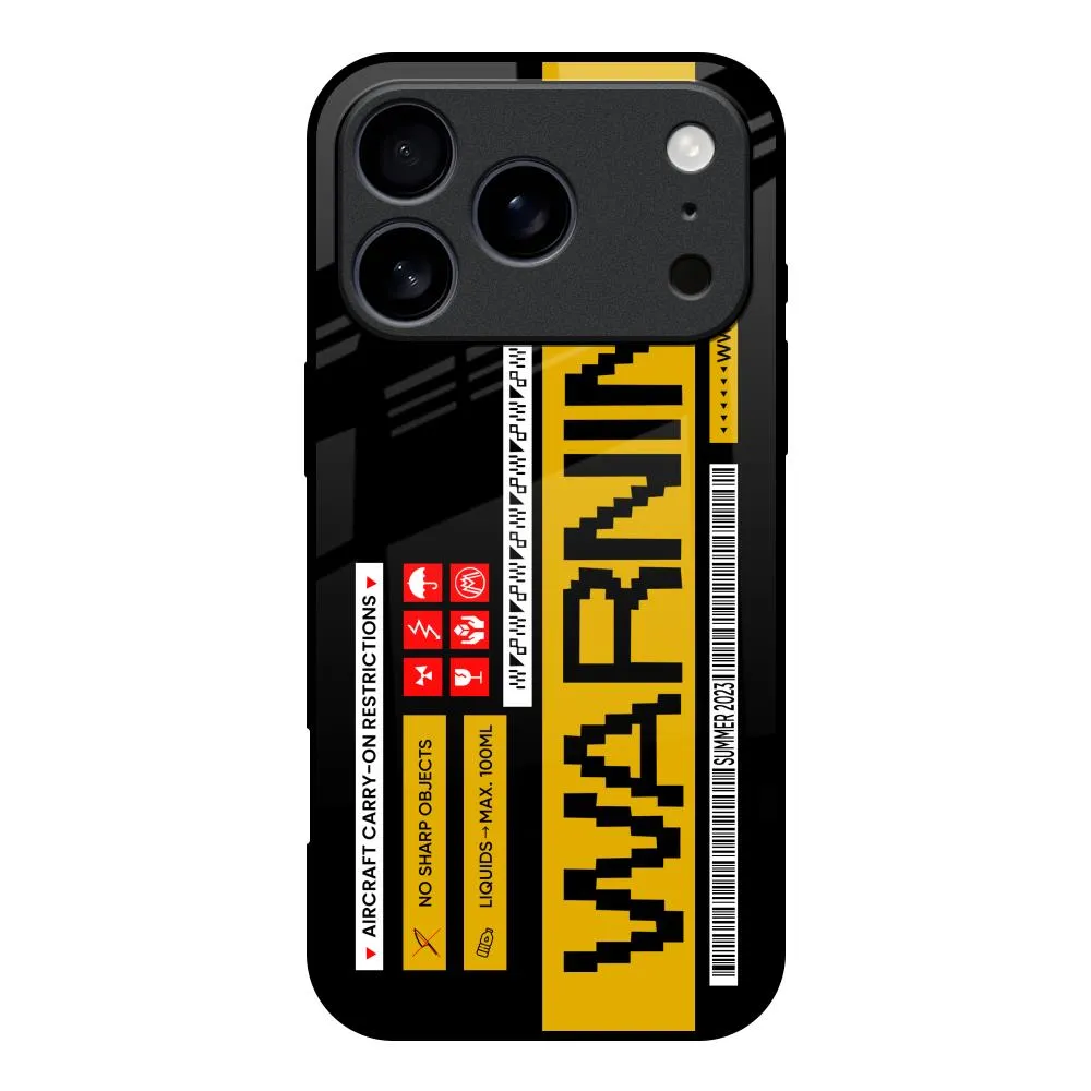 hybrid design Aircraft Warning Glass Case for iPhone 17 Pro