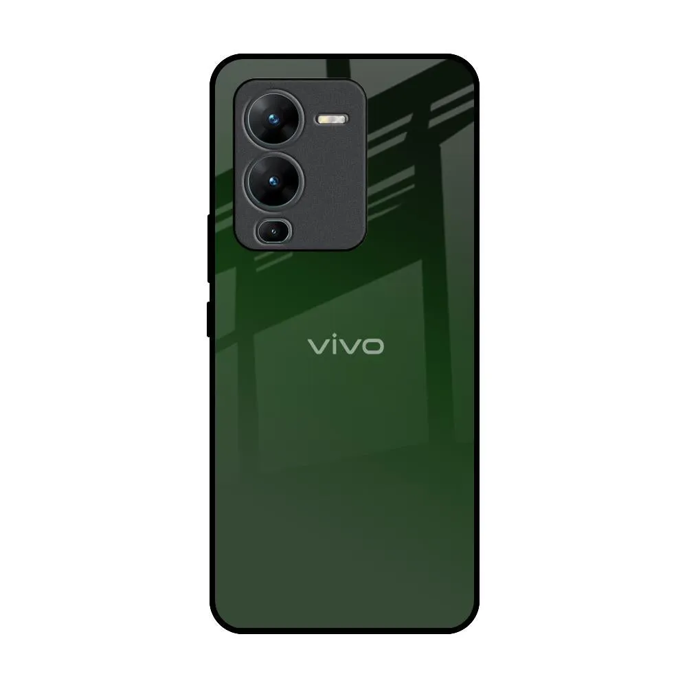 Comfort Grip Comfort Shape Deep Forest Glass Case for Vivo V25 Pro