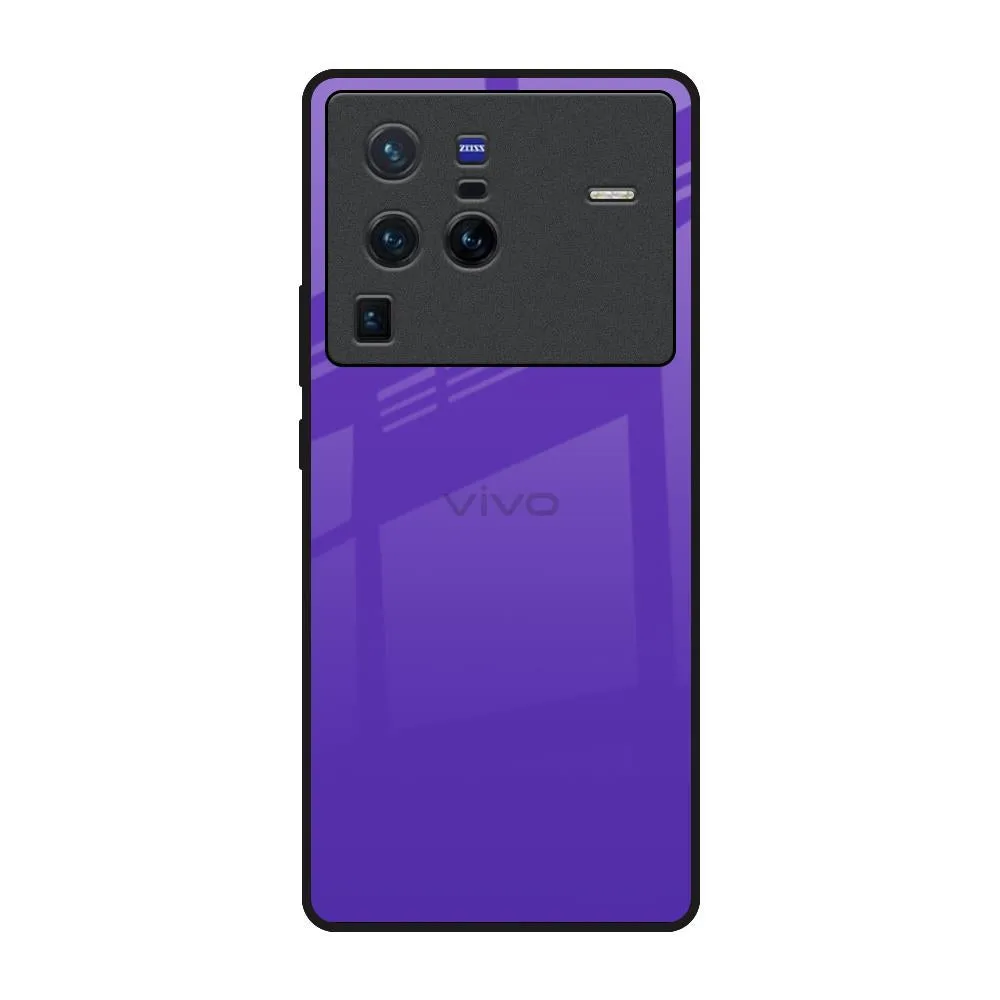 Rugged Edge Elegant Shield Amethyst Purple Glass Case for Vivo X80 Pro 5G