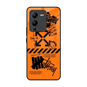 Flexible Material Anti Social Club Glass Case for Vivo V25 Pro