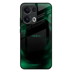 Fashionable Texture Green Well Glass Case for Oppo Reno13 Pro 5G