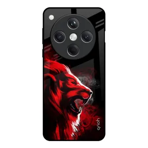 Textured Comfort Tough Frame Red Angry Lion Glass Case for Oppo Find X8 5G