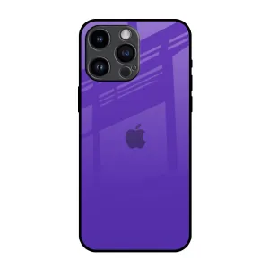 Textured Surface Amethyst Purple Glass Case for iPhone 14 Pro Max
