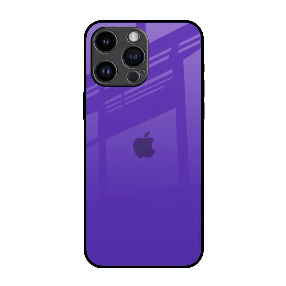 Textured Surface Amethyst Purple Glass Case for iPhone 14 Pro Max