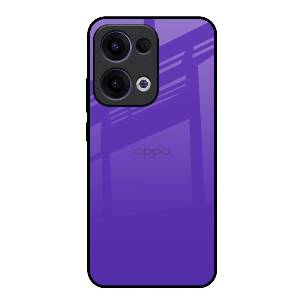 Modern Pattern Layer Amethyst Purple Glass Case for Oppo Reno13 5G