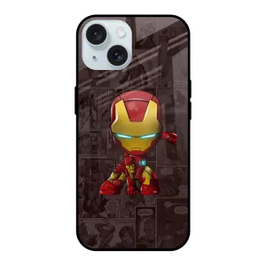 Angry Baby Super Hero Glass Case for iPhone 15 Sleek Surface
