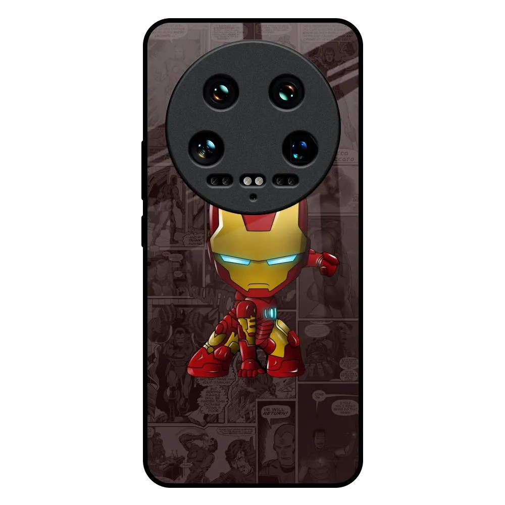 Angry Baby Super Hero Glass Case for Mi 14 Ultra 5G Resistant Layer Clear Frame