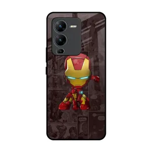 Angry Baby Super Hero Glass Case for Vivo V25 Pro Matte Touch