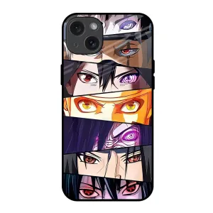 Anime Eyes Glass Case for iPhone 15 Plus Camera Protection Rugged Build