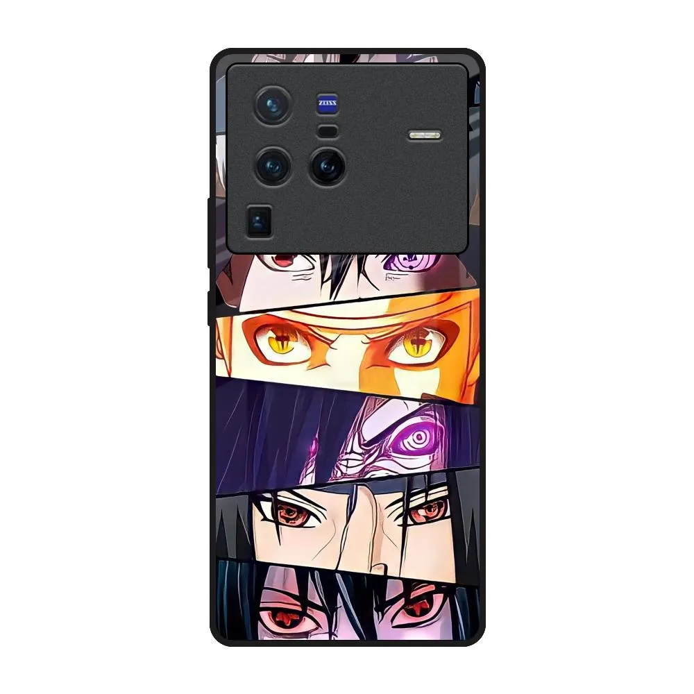 Refined Form Outdoor Design Anime Eyes Glass Case for Vivo X80 Pro 5G