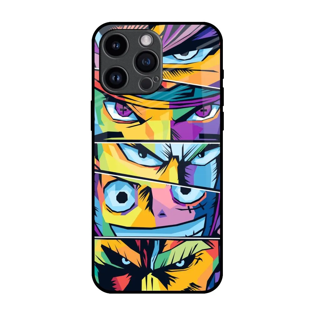 Anime Legends Glass Case for iPhone 14 Pro Max Slim Texture