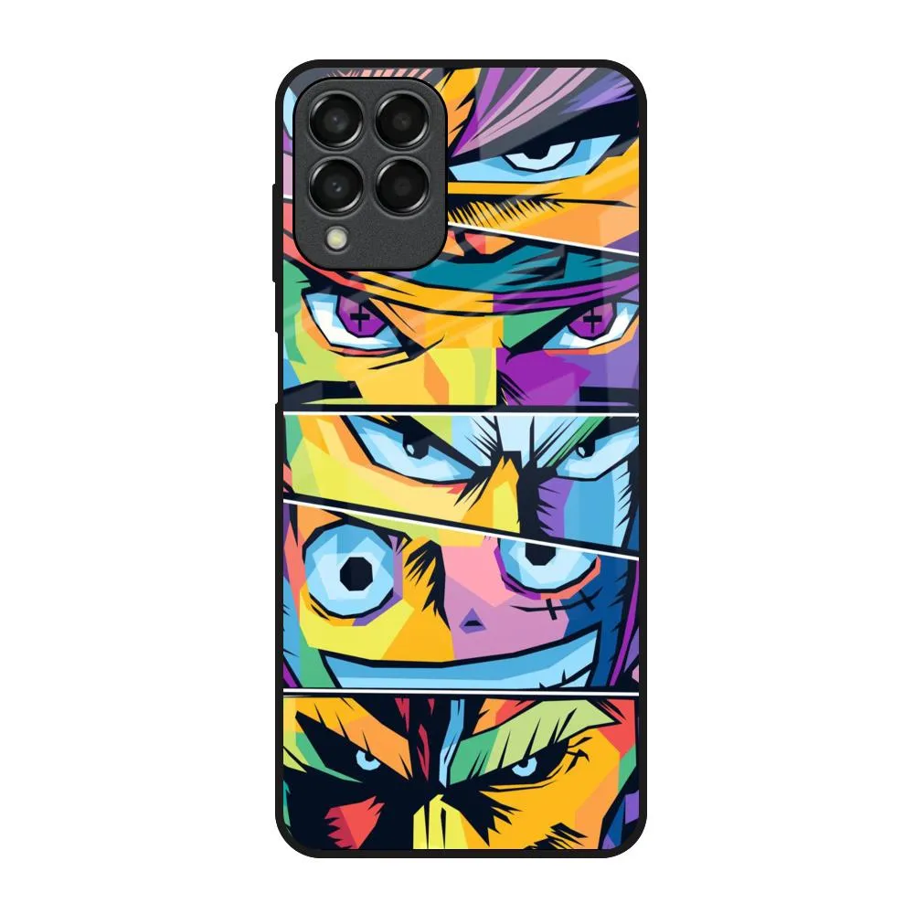 Premium Finish Luxury Accent Anime Legends Glass Case for Samsung Galaxy M53 5G