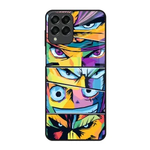 Premium Finish Luxury Accent Anime Legends Glass Case for Samsung Galaxy M53 5G