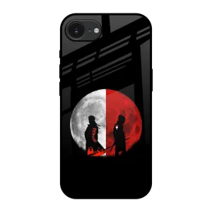 Elegant Look Anime Red Moon Glass Case for Apple iPhone 16e