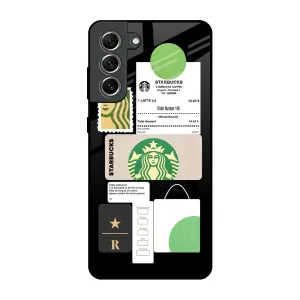 Coffee Latte Glass Case for Samsung Galaxy S21 FE 5G Scratchproof Surface