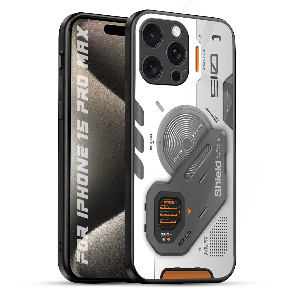 Creative Texture Fashion Choice Liberty Cyber Glass Case for iPhone 15 Pro Max