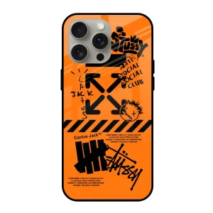 Gradient Design Anti Social Club Glass Case for iPhone 15 Pro Max