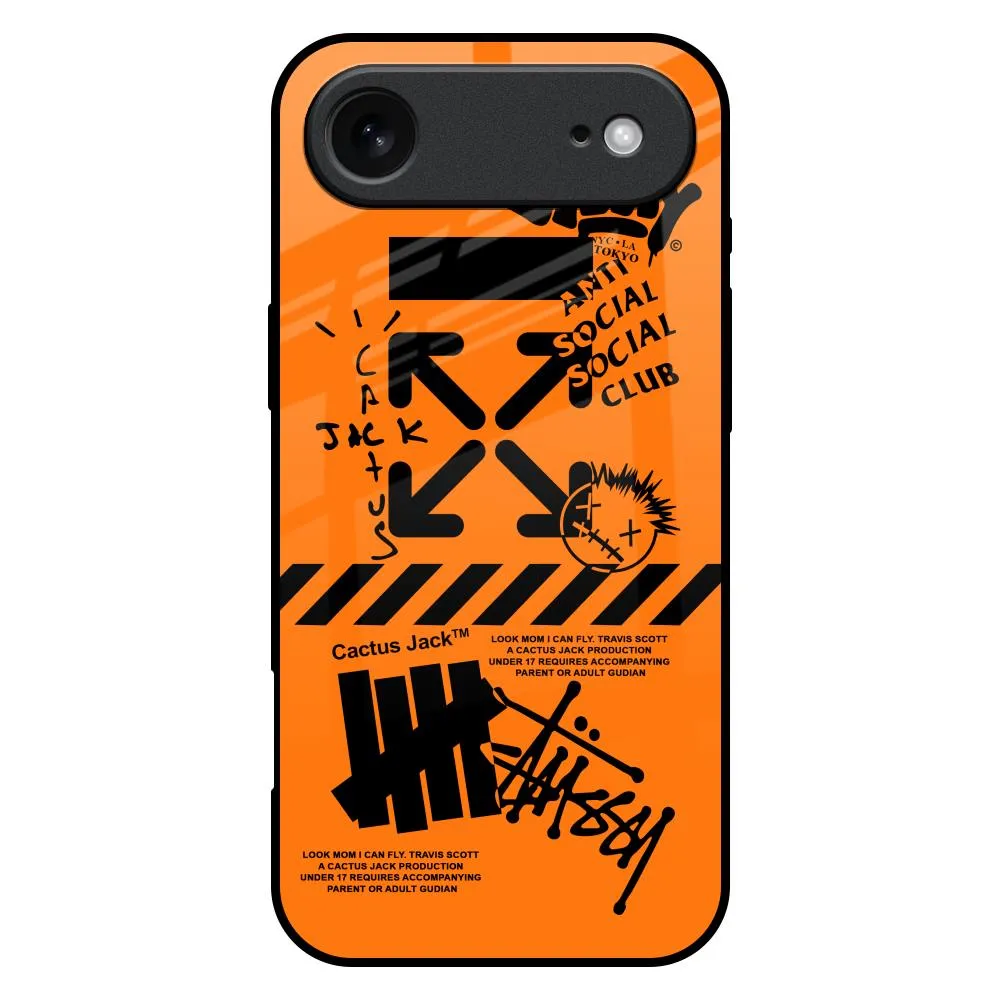 Smooth Detail Scratch Proof Anti Social Club Glass Case for iPhone 17 Air