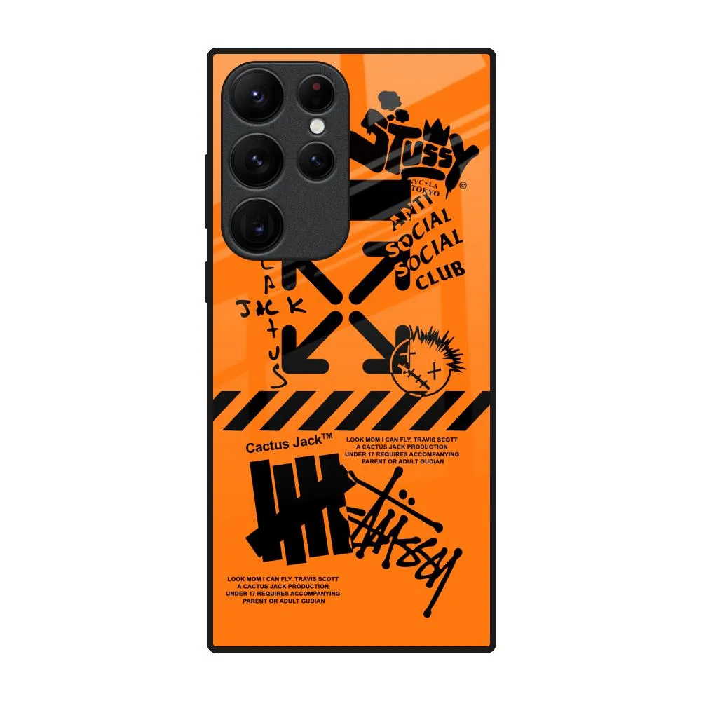 Anti Social Club Glass Case for Samsung Galaxy S22 Ultra 5G Durable Edge