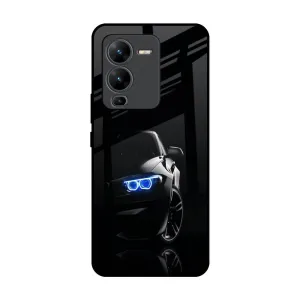Gloss Surface Layer Protective Lining Car In Dark Glass Case for Vivo V25 Pro