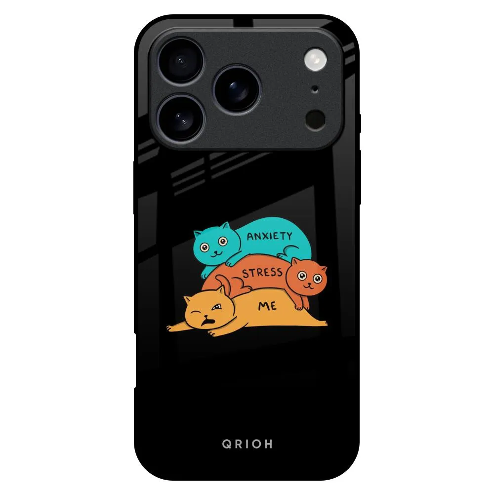 Anxiety Stress Glass Case for iPhone 17 Pro Max Everyday Function Premium Shield