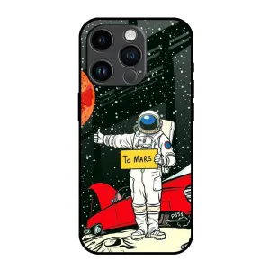 Astronaut on Mars Glass Case for iPhone 14 Pro Smooth Feel Surface Everyday Style