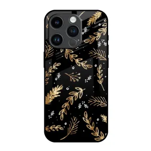 Non Slip Portable Shield Autumn Leaves Glass Case for iPhone 14 Pro