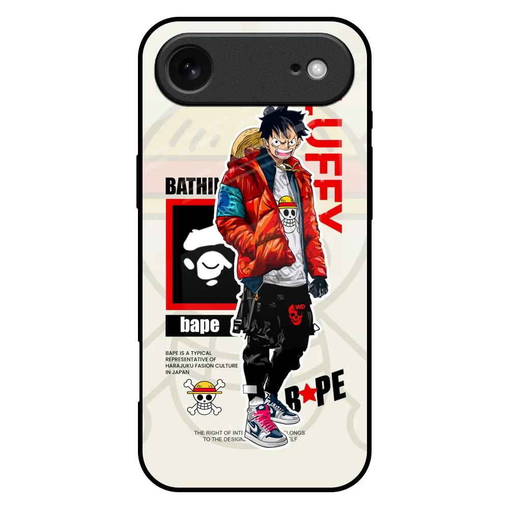 Bape Luffy Glass Case for iPhone 17 Air Magnetic Mount Elegant Build