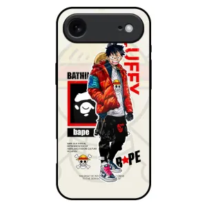 Bape Luffy Glass Case for iPhone 17 Air Magnetic Mount Elegant Build
