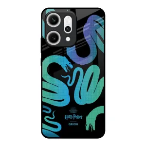 Color Pattern Marble Texture Basilisk Glass Case for Oppo Reno14 5G