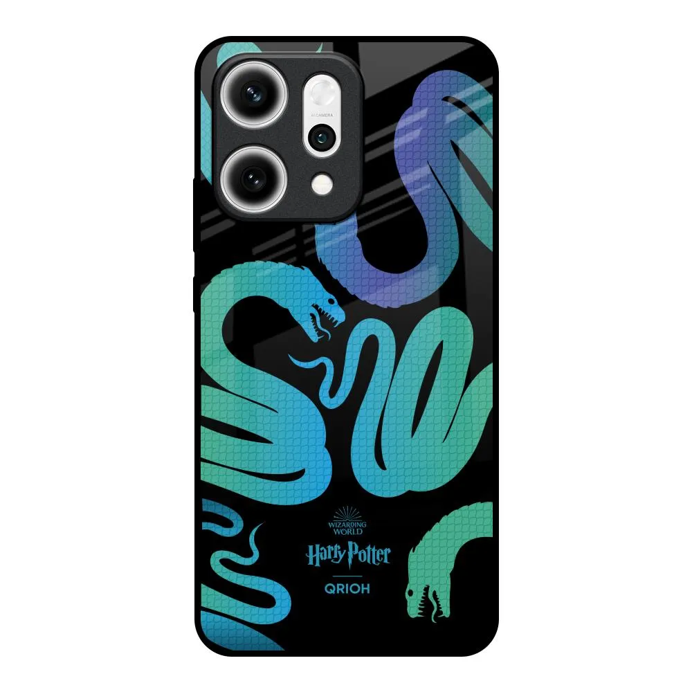 Color Pattern Marble Texture Basilisk Glass Case for Oppo Reno14 5G