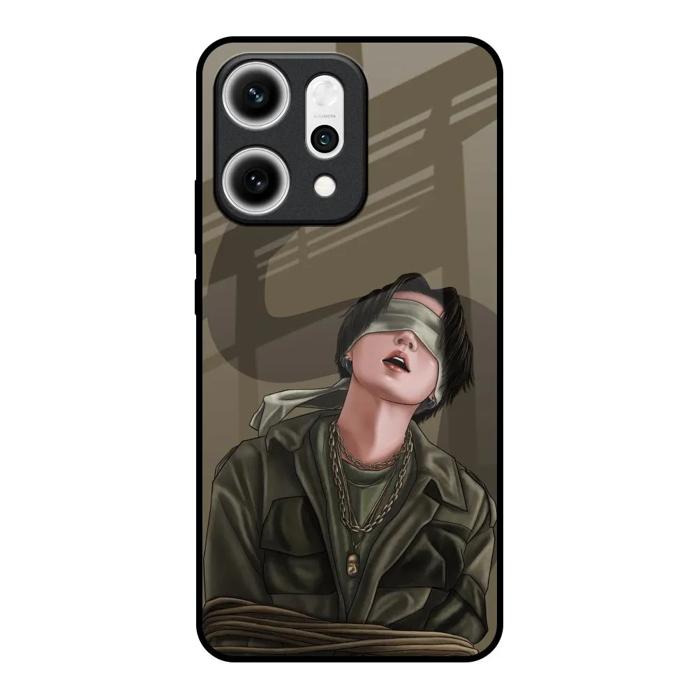 Blind Fold Glass Case for Oppo Reno14 5G Premium Touch anti dust