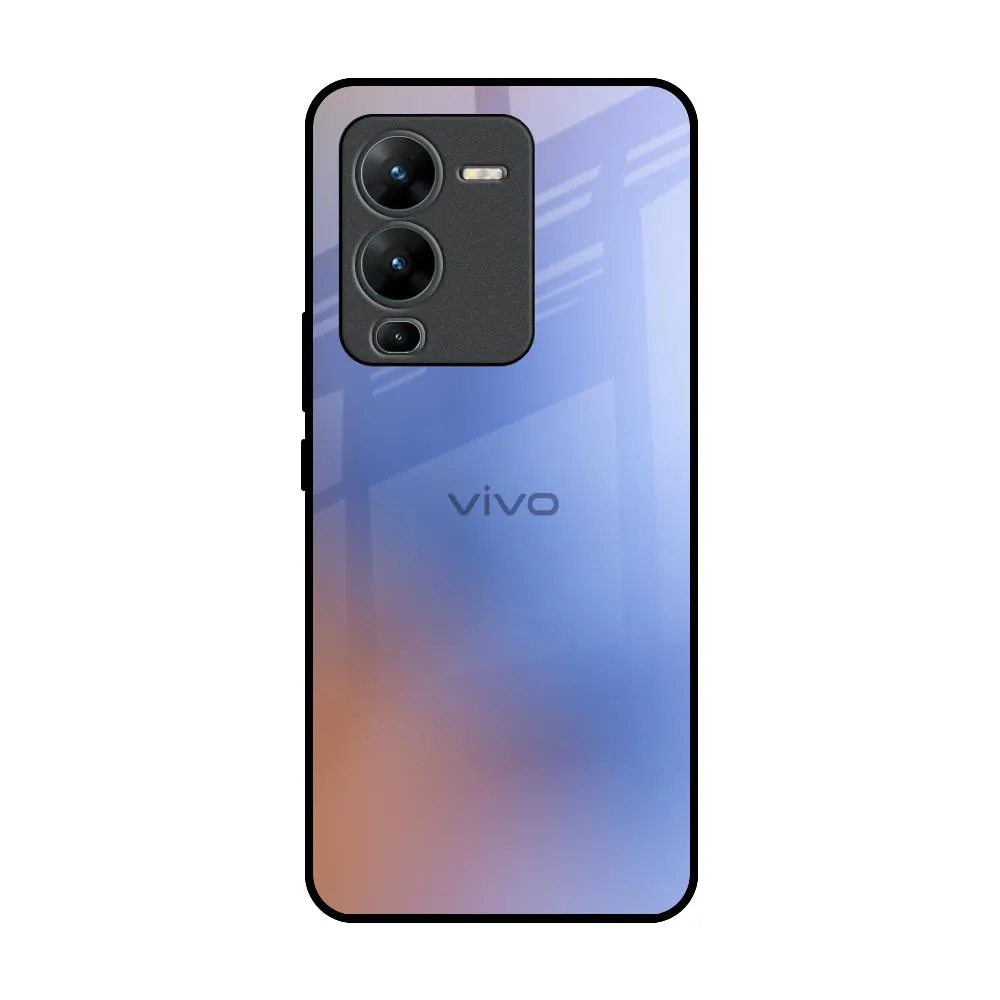 Blue Aura Glass Case for Vivo V25 Pro High End Look Classic Style