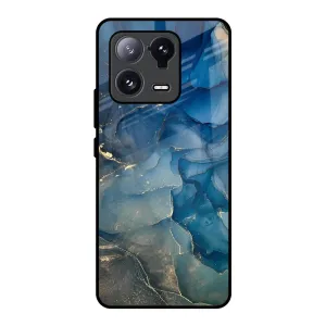 Blue Cool Marble Glass Case for Mi 13 Pro Tough Frame