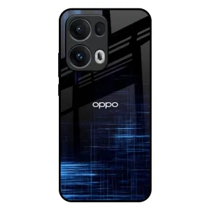Blue Scratch Glass Case for Oppo Reno13 Pro 5G Strong Shell Fashion Detail