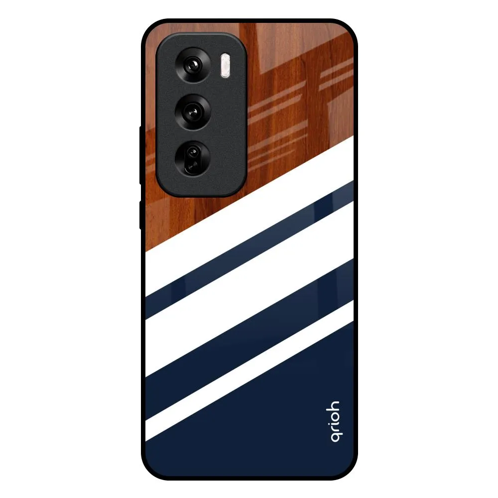 Comfort Detail Bold Stripes Glass Case for Oppo Reno 12 5G