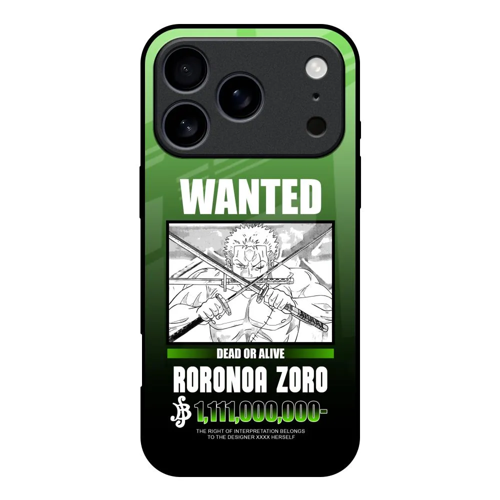 dust protection Modern Design Zoro Wanted Glass Case for iPhone 17 Pro