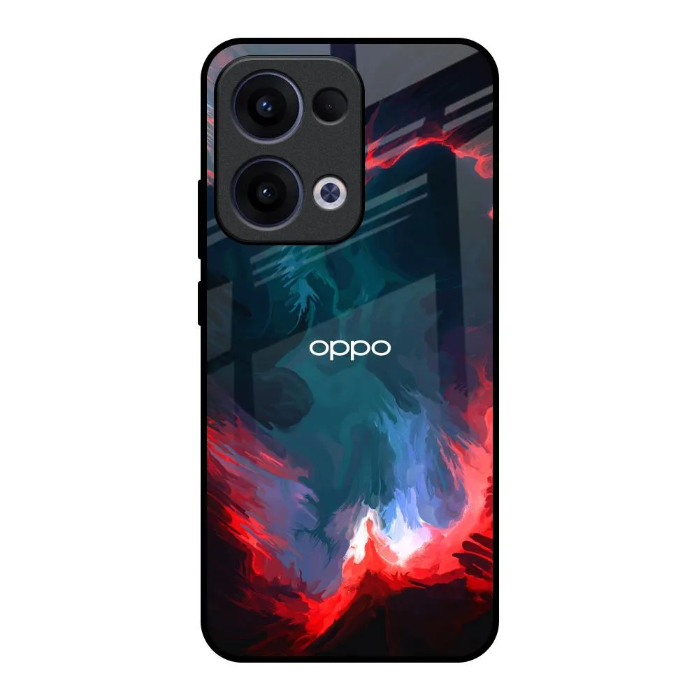Brush Art Glass Case For Oppo Reno13 5G Polished Texture Design